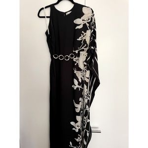 Halston Heritage One Shoulder Orchid Gown, 4